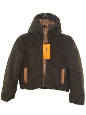 Save The Duck Womens Faux Fur Hooded Jacket In Brown Women's Size S MSRP$428 NWT